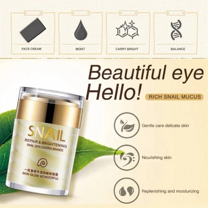 Snail Collagen Face Cream Whitening Moisture Anti Aging