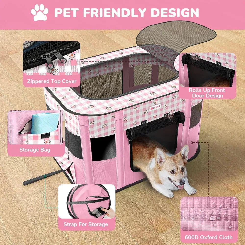 Portable Pet Playpen,Foldable Exercise Play Tent