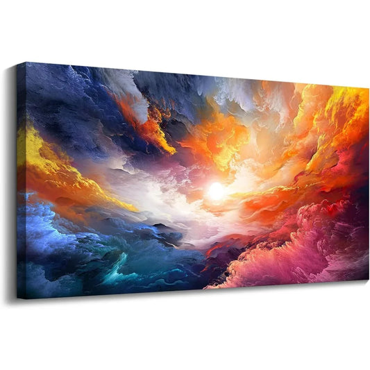 Colorful wall art | Abstract canvas art | Photo living room wall decoration