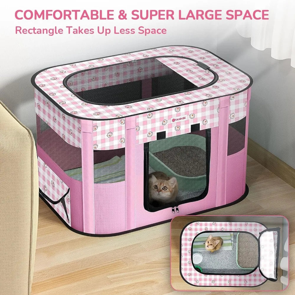 Portable Pet Playpen,Foldable Exercise Play Tent