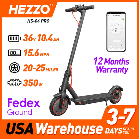 HEZZO Electric Scooter for Adult 36v 350W 10.4Ah HS-04Pro 8.5"