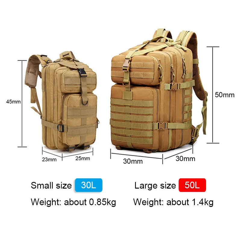 30L 50L Military Men Travel Backpack Outdoor Military Bag