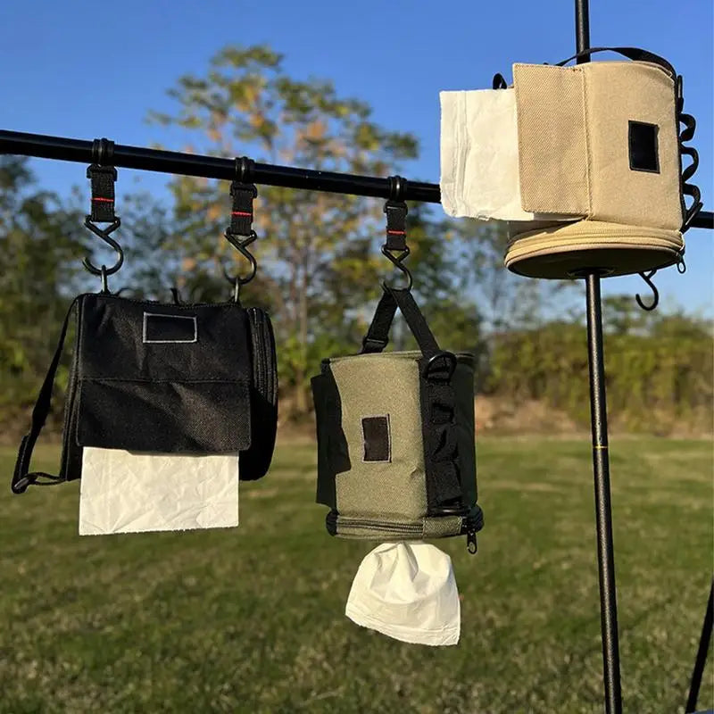 Tactical Roll Paper Storage Bag Hanging Toilet Tissue Paper Box