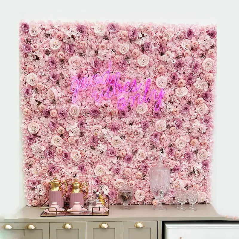 Wedding Decorative Flower Wall Silk